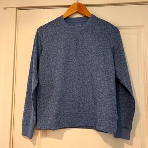 Peter Millar Birdie Womens Blue Floral Crewneck Sweatshirt XS UPF 50+ Golf